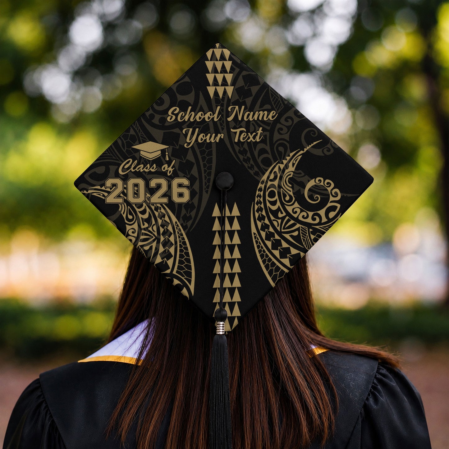 Hawaii Graduation Cap Custom Class 2026 Of Kakau Style