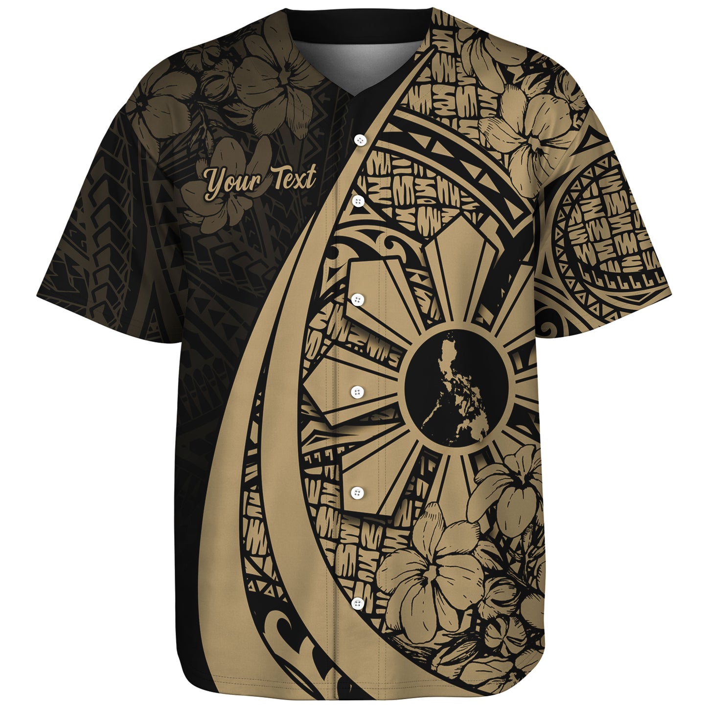 Philippines Filipinos Baseball Shirt Custom National Sampaguita Flower Symbols Style