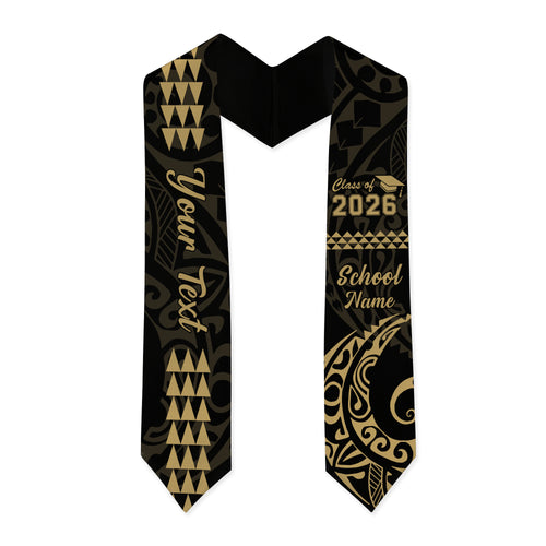 Hawaii Graduation Stole Custom Class 2026 Of Kakau Style