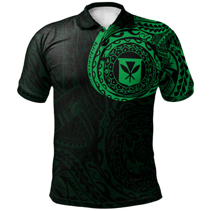 Hawaii Polynesian Polo Shirt - Kanaka Maoli Flag Polynesian Tattoo Style Special