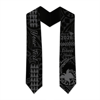 Papua New Guinea Graduation Stole Custom Class 2026 Tribal Kakau Style