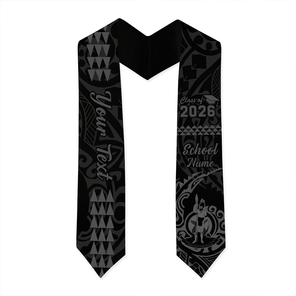 Vanuatu Graduation Stole Custom Class 2026 Tribal Kakau Style