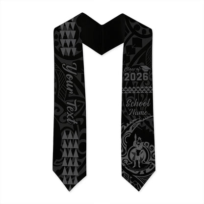 Vanuatu Graduation Stole Custom Class 2026 Tribal Kakau Style