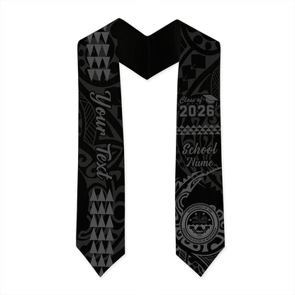 Federated States of Micronesia Graduation Stole Custom Class 2026 Tribal Kakau Style