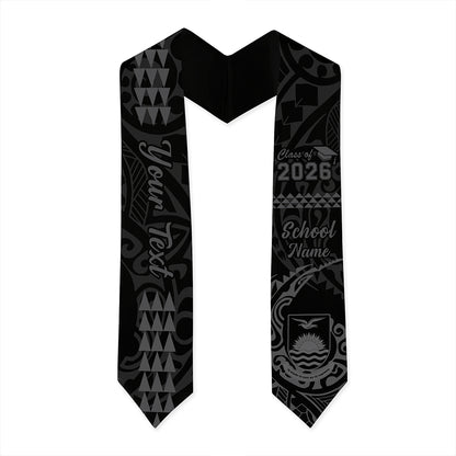 Kiribati Graduation Stole Custom Class 2026 Tribal Kakau Style