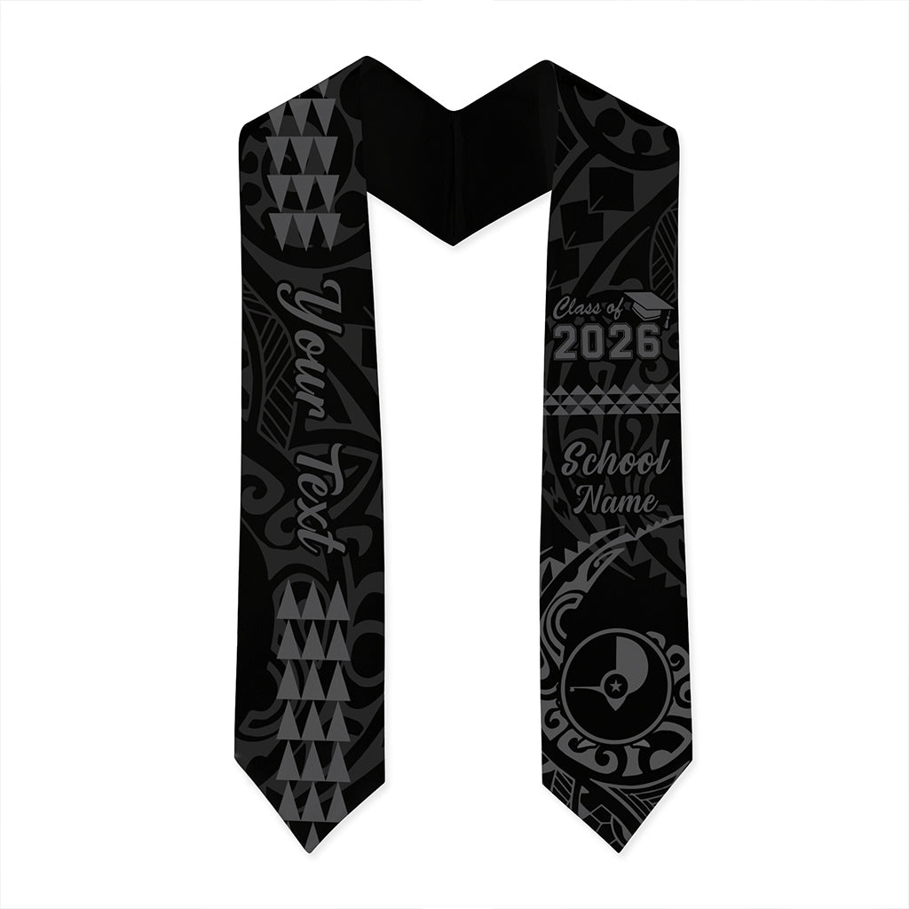 Yap State Graduation Stole Custom Class 2026 Tribal Kakau Style