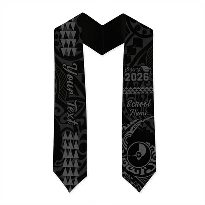 Yap State Graduation Stole Custom Class 2026 Tribal Kakau Style