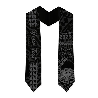 Chuuk State Graduation Stole Custom Class 2026 Tribal Kakau Style