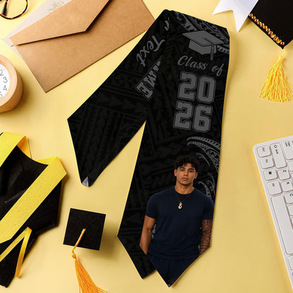 Hawaii Graduation Stole Custom Class 2026 Tribal Wave