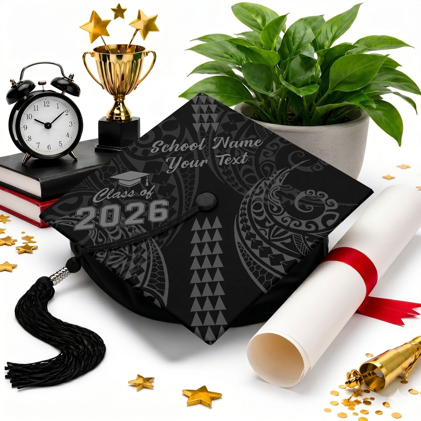 Hawaii Graduation Cap Custom Class 2026 Of Kakau Style