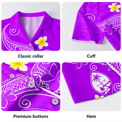 Guam Hawaiian Shirt Polynesia Floral Tribal Ver.1