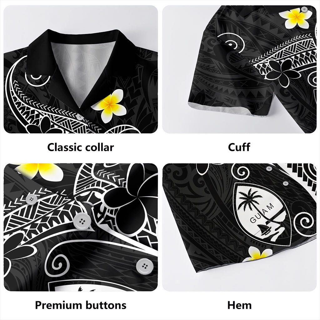 Guam Hawaiian Shirt Polynesia Floral Tribal