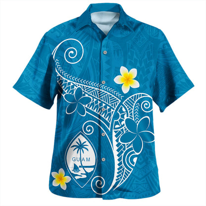 Guam Hawaiian Shirt Polynesia Floral Tribal