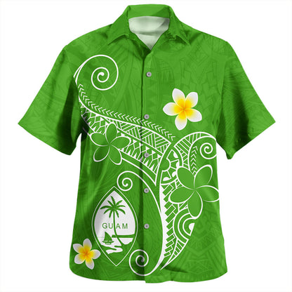 Guam Hawaiian Shirt Polynesia Floral Tribal