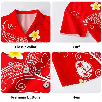 Guam Hawaiian Shirt Polynesia Floral Tribal Ver.1