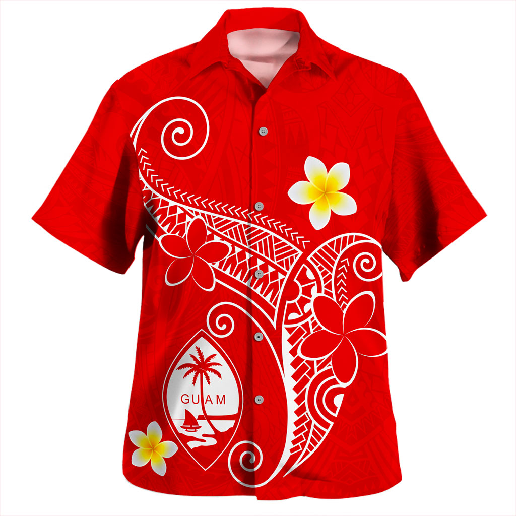 Guam Hawaiian Shirt Polynesia Floral Tribal Ver.1