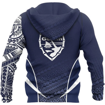 Guam Active Special Hoodie - Guam Flag Polynesian Tattoo