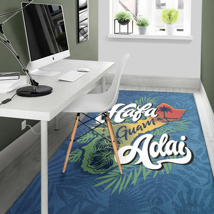Guam Area Rug - Hafa Adai With Map