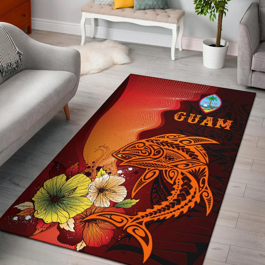 Guam Area Rugs - Tribal Tuna Fish