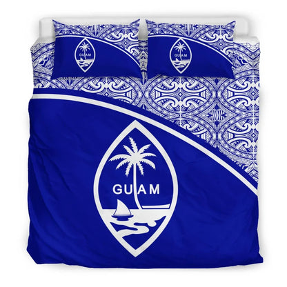 Guam Duvet Cover Set - Blue Curve Style