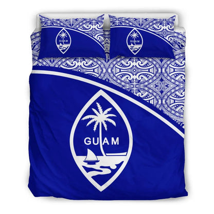 Guam Duvet Cover Set - Blue Curve Style