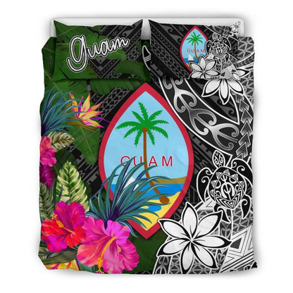 Guam Bedding Set - Turtle Plumeria Banana Leaf