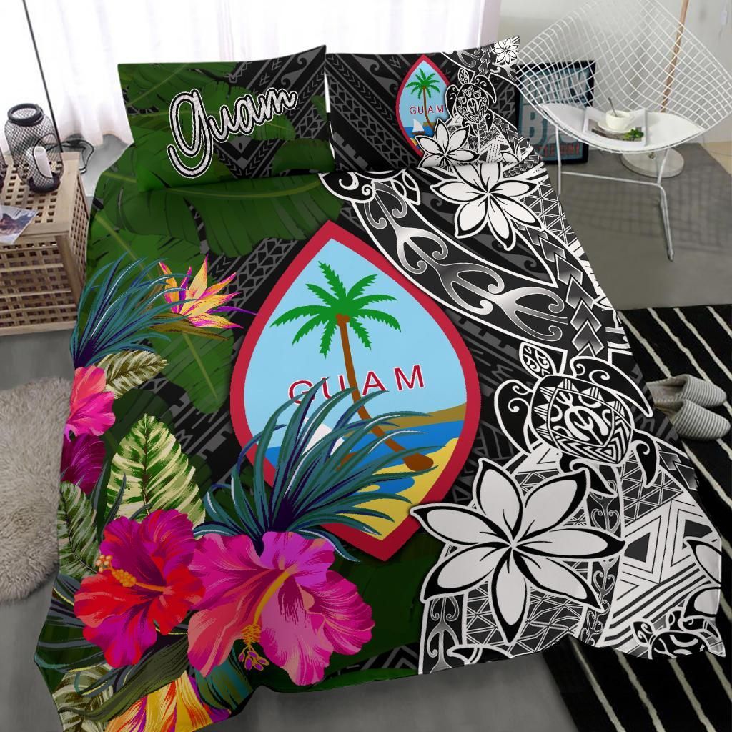 Guam Bedding Set - Turtle Plumeria Banana Leaf