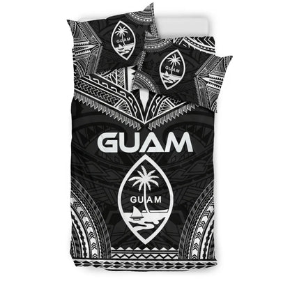 Guam Polynesian Chief Duvet Cover Set - Black Version