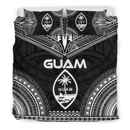 Guam Polynesian Chief Duvet Cover Set - Black Version