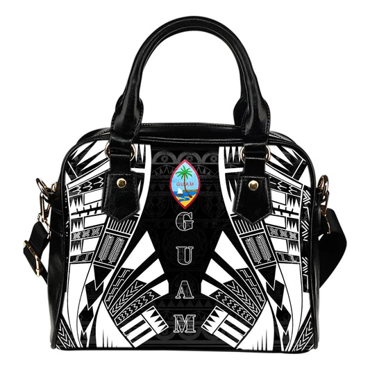 Guam Shoulder Handbag - Polynesian Tattoo Black