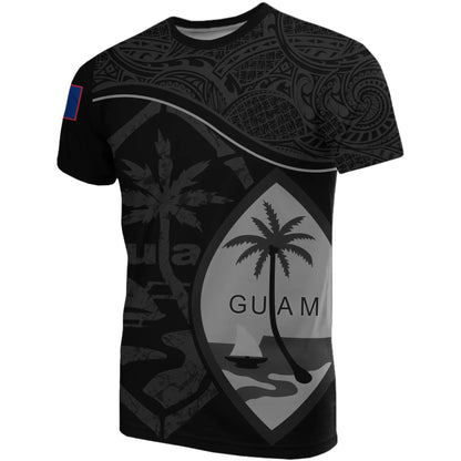 Guam T-Shirts - Guam Flag Black