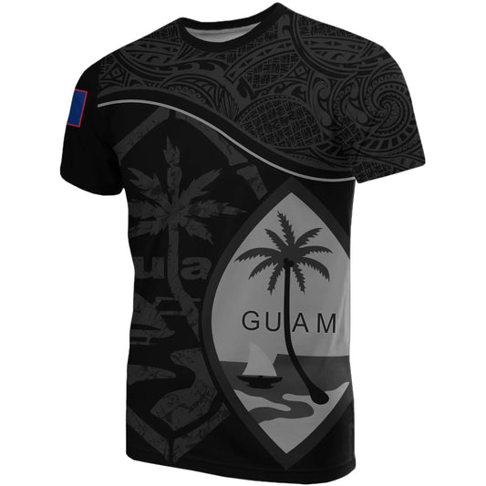 Guam T-Shirts - Guam Flag Black