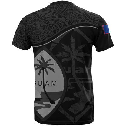 Guam T-Shirts - Guam Flag Black