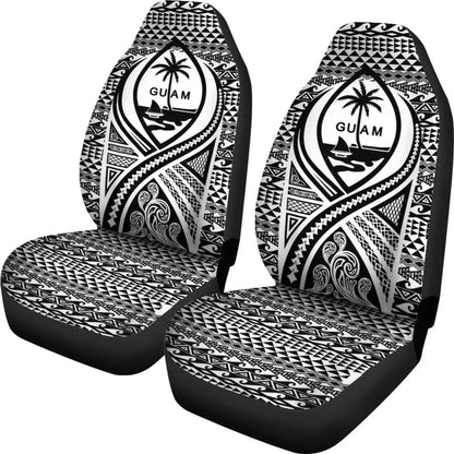 Guam Car Seat Cover - Guam Coat Of Arms Black