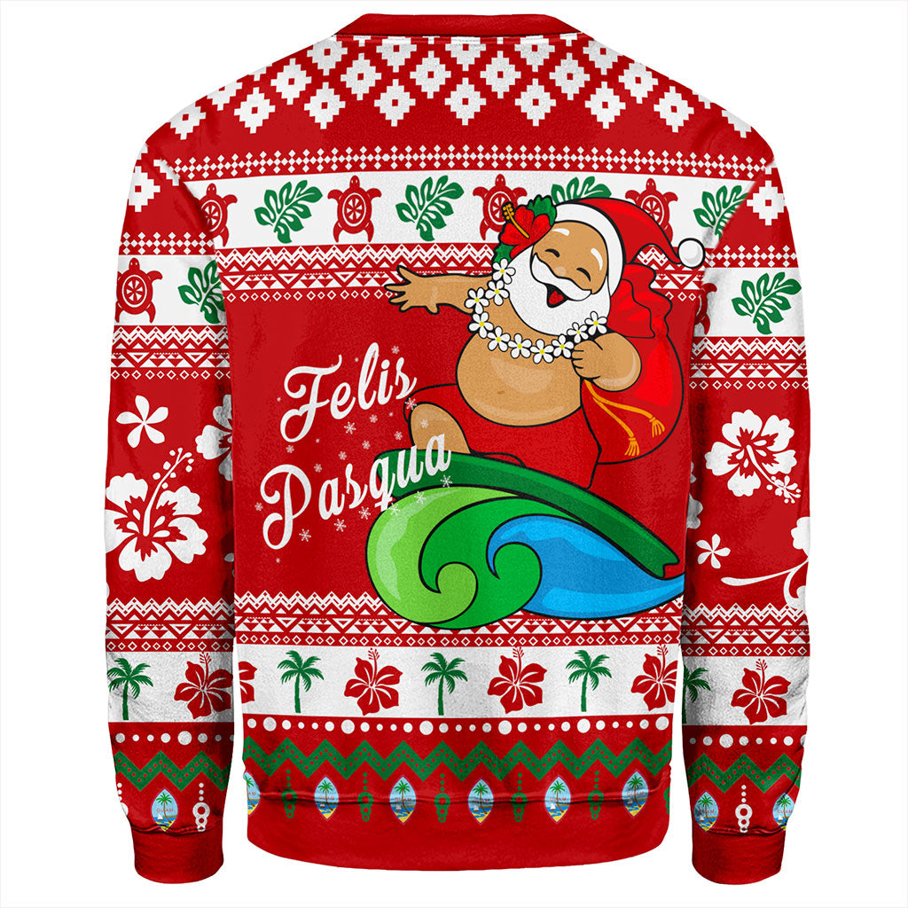 Guam Sweatshirt Santa Claus Ho Ho Ho Christmas