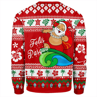 Guam Sweatshirt Santa Claus Ho Ho Ho Christmas