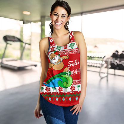 Guam Women Tank Santa Claus Ho Ho Ho Christmas