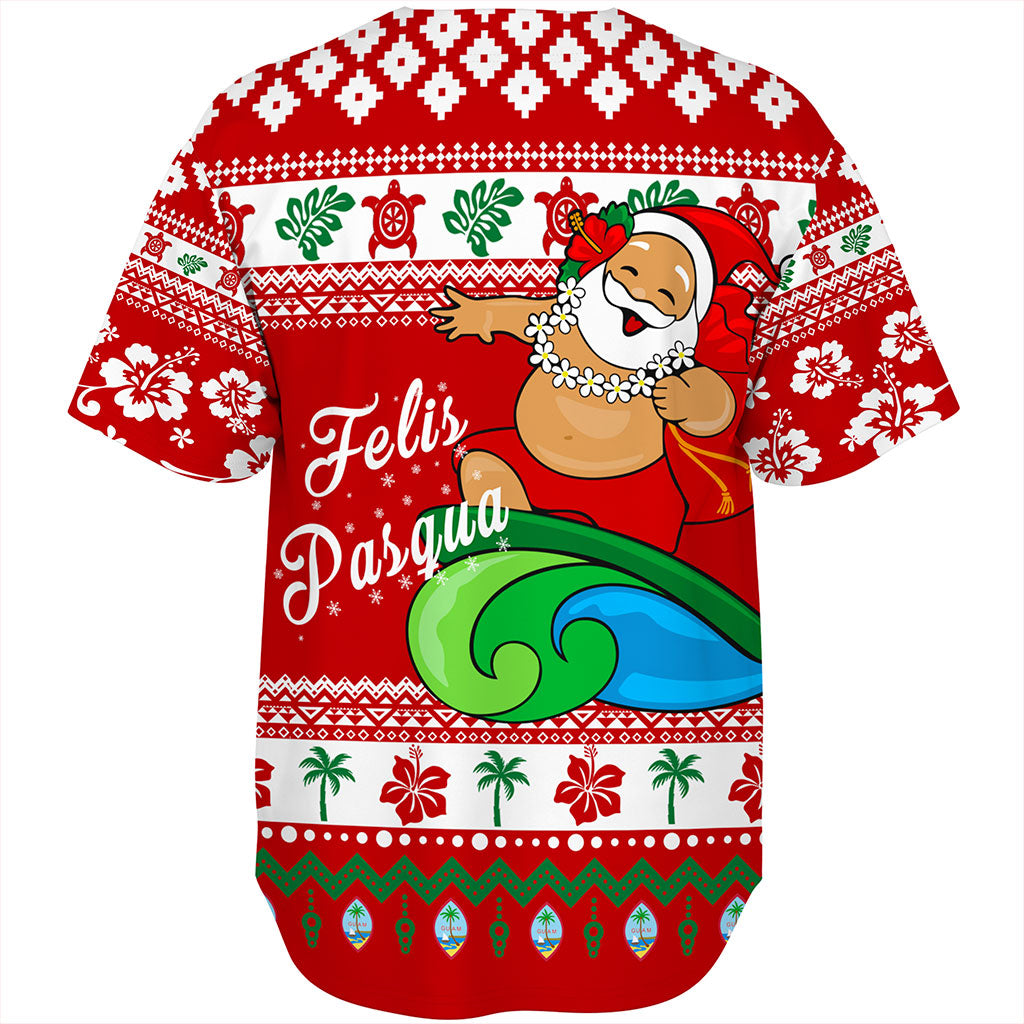 Guam Baseball Shirt Santa Claus Ho Ho Ho Christmas