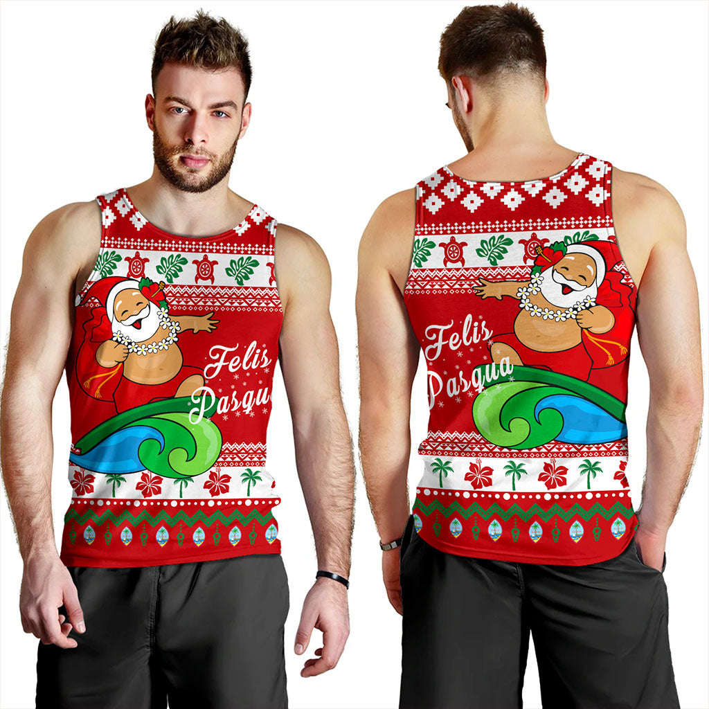 Guam Tank Top Santa Claus Ho Ho Ho Christmas