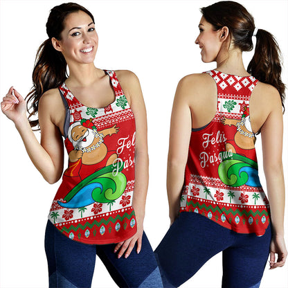 Guam Women Tank Santa Claus Ho Ho Ho Christmas