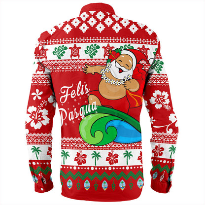 Guam Long Sleeve Shirt Santa Claus Ho Ho Ho Christmas