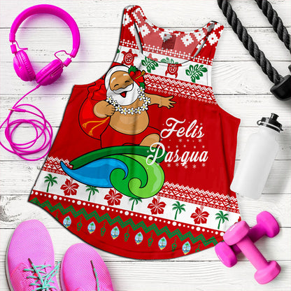 Guam Women Tank Santa Claus Ho Ho Ho Christmas