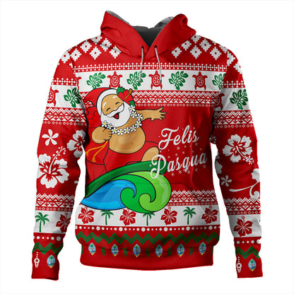 Guam Hoodie Santa Claus Ho Ho Ho Christmas