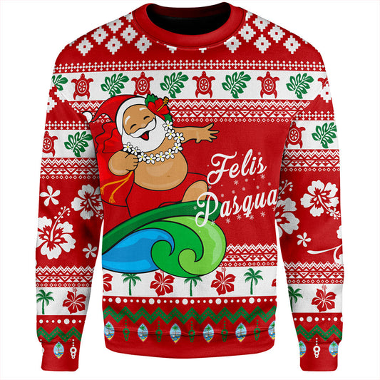 Guam Sweatshirt Santa Claus Ho Ho Ho Christmas