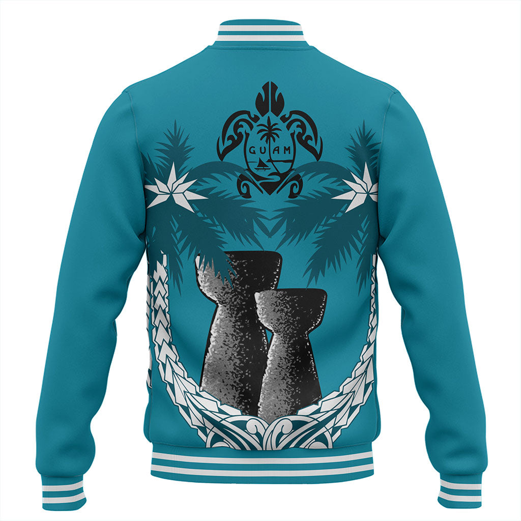 Guam Baseball Jacket Coconut Tree With Coat Of Arms