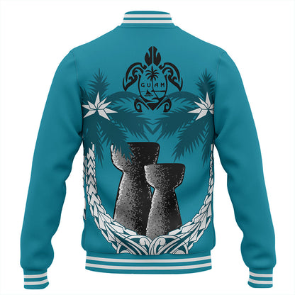 Guam Baseball Jacket Coconut Tree With Coat Of Arms