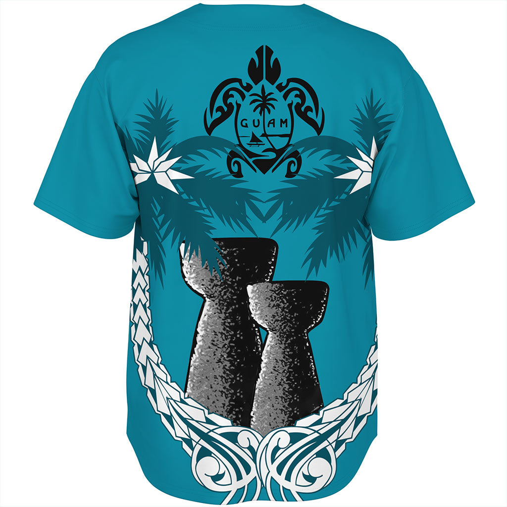 Guam Baseball Shirt Coconut Tree With Coat Of Arms