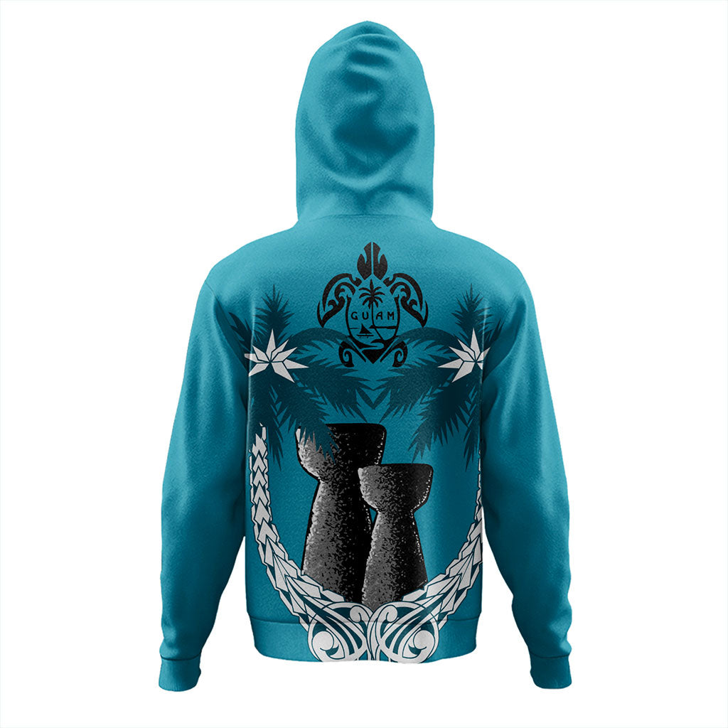 Guam Hoodie Coconut Tree With Coat Of Arms