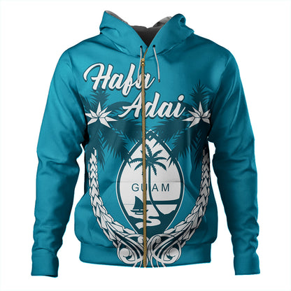 Guam Hoodie Coconut Tree With Coat Of Arms