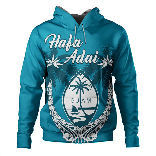 Guam Hoodie Coconut Tree With Coat Of Arms
